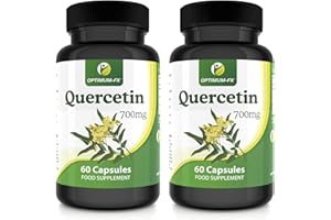 OPTIMUM-FX Quercetin 700mg Capsules Not Tablets High Strength Naturally High in Bioflavenoids – 60 Capsules