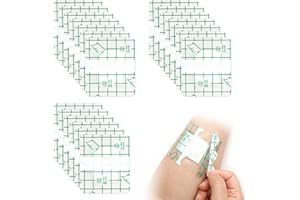 LEIKEDUN 20 PCS Waterproof Dressings for Wounds Adhesive Waterproof Bandage with Cotton Absorbent Pad for Tattoo Aftercare Skin Protection Showering Swimming Wounds Dressing (6 × 7CM)