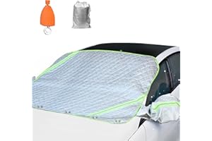 Tefelan Frontscheibenabdeckung Winter, Windschutzscheibenabdeckung mit Magnete, Scheibenabdeckung Auto Winter, Kratzfest, Winddicht, Staubdicht,UV-Schutz, für die meisten Autos (160 * 115cm)