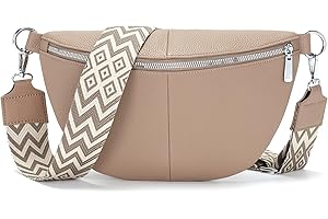 YISUOHOOM Riñonera Mujer Elegante Bolso Bandolera Cruzado Pequeño de PU Cuero Negro - Regalos Para Mujer