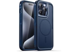 ‎JETECH JETech Etui dla iPhone 15 Pro 6,1 Cala Kompatybilny z MagSafe, Ciężki Obowiązek Dwuwarstwowe Wytrzymała Ochrona, Odporny na Wstrząsy Ochronna Wytrzymały Magnetyczne Osłona Telefonu (Granatowy)