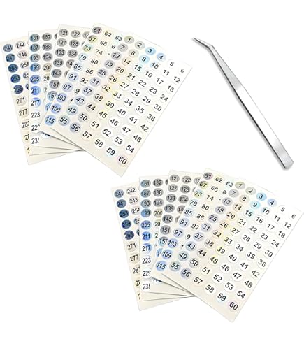 Fopytu 1 à 500 Autocollants Numérotés Ronds Autocollants D'étiquettes Auto-adhésives Inventaire Stockage Organisateur Autocollant Pour Bricolage Artisanat Marquage Numérotation Outil De Manucure