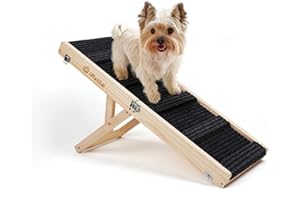 iPetba Rampa dla Psów dla Małych Psów Schody dla Psa do łóżka sofy Składana Regulowana 53 cm