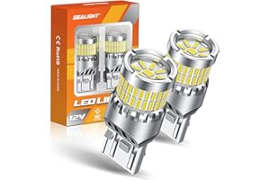 SEALIGHT W21W LED Ampoule T20 7440 7443 Pour les Feux de Jour, les Feux de Recul et les Feux Stop de la Voiture, 6500K Blanc 2Pcs