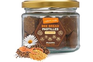 Earthbreath Bee Bread Pastilles With Bee Pollen Granules - 150g Natural Bee Bread Boosts Vitality and Provides Healthy Immunity Support | Pure Natural and Raw, Free from Artificial Additives