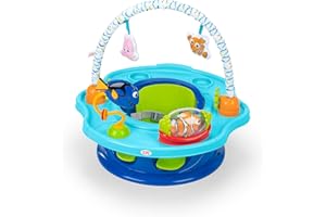 Bright Starts Disney Baby Finding Nemo SuperSeat, Fun Baby Seat for Sitting Up, Playtime, and Meals, Ages 4 Months to 4 Years, Blue