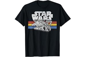 Star Wars Millennium Falcon 77 Retro Lines Logo T-Shirt