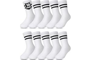 Kyopp Chaussettes Enfants Filles et Garçons Chaussette Coton Unisexe Kids Crew Socks 5 Paires