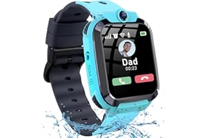 KESASOHE GPS Reloj inteligente Niño, Reloj Niños con GPS y Llamadas Telefónica SOS Chat Familia Cámara Juego IP68 Impermeable Clase Moda , Save Family Smartwatch Niños Regalos para Niños Niñas de 6-14 Años