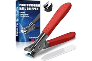 BLESWIN Obcinacz do grubych paznokci, duży obcinacz do paznokci dla mężczyzn, obcinacz do grubych paznokci, wytrzymałe, do grubych paznokci, antypoślizgowy, długi uchwyt, obcinacz do paznokci dla dorosłych