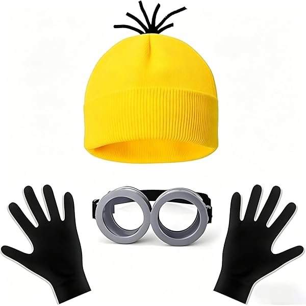 Lunettes Yeux Personnage Dessin Animé Jaune - Accessoire Amusant Halloween Et Fêtes