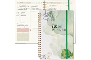INYEEXUP Tagesplaner Notizbuch A5-60 Blätter (120 Seiten) To Do Listen Block Undatiert, Daily Planner 2024 und Mehr Perfekter To Do List für Büro, Schule Organizer, Rückkehr zur Schule Must-Have