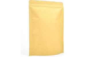 ‎EVG Evergreen Goods 10x Kraftpapier-Lebensmittelbeute (180 x 300 x 50 mm) - Kraftpapiertüten – Standbeutel Aus Kraftpapier - Kraftpapier-Reißerschlussbeutel Für Kaffeebohnen, Nüsse, Samen Und Mehr - Braun