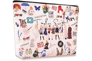 OBBOR Music Lover Makeup Bag Singer Fans Cosmetic Bag, Singer Makeup Bag for Fans Gifts, Album Name Cosmetic Bag Singer Tour Fans Gifts for Women Girls, Album Inspired Gift