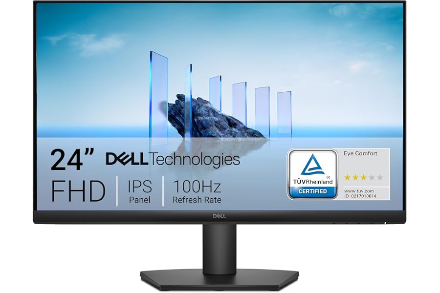 Dell 24 Monitor - SE2425HM, Full HD (1920x1080), 100Hz, IPS, 5ms, VESA (100x100mm), HDMI, VGA, 3 Year Warranty, Black