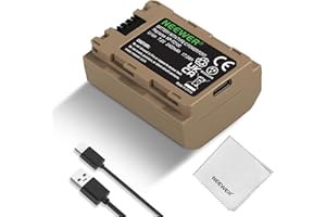 NEEWER Batteria di Ricambio NP-FZ100, 2400mAh Tipo C 2,5 Ore di Ricarica Rapida con Cavo USB C, Panno di Pulizia, Compatibile con Sony A7RV A7SIII A7IV ZV-E1 FX3 FX30 A1 A9 A9II A6700 A6600 A7C A7CII