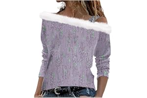 ‎MASRIN Masrin Crop Tops Damen Sexy einfarbiges Pelz T Shirt Schulterfreier Pullover Tunika mit Kettenriemen Schmale Kurze Bluse Partykleidung Clubwear bauchfreie Oberteile