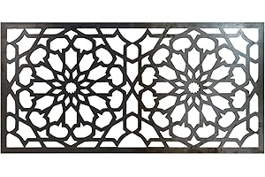ACEROPANEL Chapa Perforada Decorativa de Hierro | Panel Metálico Hierro en Crudo | 2x1 m | Ideal para Decoración de exteriores | Vallas, Celosías, Paredes, Balcones, Jardines | Mod. 52