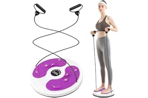 DOETYD Waist Sculptor Machine Twister Balance Board for Waist Toning, Full Body Shaping Equipment Fitness Gym Gear, Waist Wriggling Plate with Resistance Handles for Home Workouts