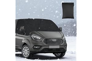 KAMOLY Auto Windschutzscheiben Abdeckung Ersatz für Ford Transit Custom 2012-2024, 600D Oxford Wetterfeste Frontscheibe Wrap Cover, Frontscheiben Sonnenschutz für Ford,Scheibenabdeckung