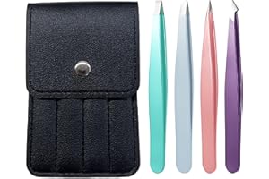 liuchanghe Pinzette Sopracciglia Professionali, Pinzetta Sopracciglia in Acciaio Inossidabile per Rimozione Punti neri per Uomini e Donne (Colore chiaro)