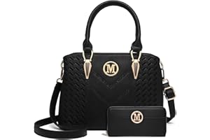 Miss Lulu Handtasche Damen mittelgroß klassisch Henkeltasche Schultertasche mit Lychee Muster mehreren Innentaschen Umhängetasche Arbeit Freizeit Alltags Tasche