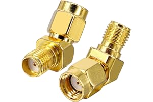 YILIANDUO SMA Conector SMA Hembra a RP SMA Macho Conector de Adaptador de Antena de 45 Grados para FPV Race RX5808 Fatshark Goggles Antena Paquete de 2 …