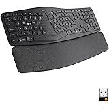 Logitech ERGO K860 Wireless Split Keyboard - Tastiera Ergonomica Wireless, Poggiapolsi, Connettività Bluetooth e USB, Compati