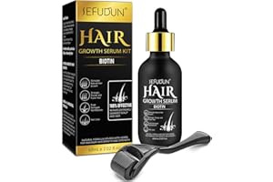 CUZZYDUNJYNN Siero per la crescita dei capelli Micro-Ago Roller,Hair growth serum,trattamenti per la perdita dei capelli per donne e uomini,Promuovere una Crescita dei Capelli più Spessa,60ml