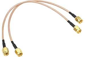 ‎WAYINTOP WayinTop 2 Stücke SMA Stecker auf SMA Stecker RG316 WiFi Antennenverlängerung RF Koaxialkabel Adapter Für SDR Geräte Wi-Fi Radios FPV FCC Emissionen Testen (20CM)