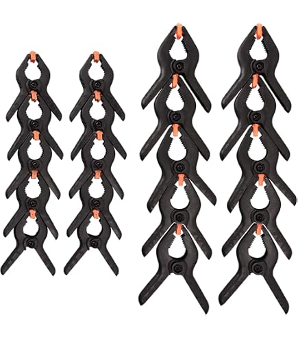 6 Abrazaderas De Resorte De Nailon 4 Pulgadas | Pinzas Fuertes Con Almohadillas De PVC Para Manualidades, Jardín Y Fotografía