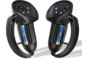 SUPERUS Aggiornate Coperture per Impugnature Controller per Meta Quest 3S/Quest 3 Accessori, Costruzione Interamente in Silicone, con Protezione di Apertura della Batteria e Cinturino alla Caviglia