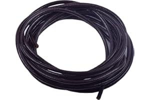 KONMAY 5 Yards Lederschnur Rund,Lederband,Durchmesser 5mm, Braun