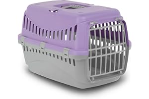 MP Bergamo - Cestino da Trasporto Gipsy 50 Porta in plastica per Gatti, 5 kg, Colore: LILLA