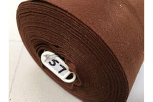 FYVIE STAR FABRICS Felt Craft Fabric A Variety of Over 100 Colours Sold per metre 44" - 112cm Wide (Brunette Brown– Colour 57) (Half Metre)