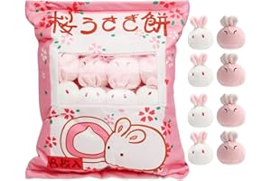 HENGBIRD Poduszka z budyniem, Pudding z Królik Poduszka Śliczne pluszowe kawaii Śliczne rzeczy Śliczne pluszaki Śliczne rzeczy Squishy Łagodny Wypchane zwierzę Pluszowa poduszka Kawaii (Królik)