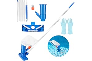 Gafild Vakuumsauger Pool Reinigungsset, Poolsauger Poolreinigung Bodensauger mit Aluminiumstange, Pool Bodensauger mit Schneller Reinigung für Tauchbecken, Spa, Teich und Whirlpool