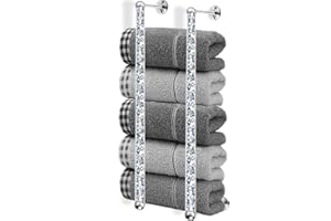 Meetart Crystal Crushed Diamond Mirrored Towel Bar for Bathroom,Set of 2 Towel Rods Wall-Mounted ,Towel Racks for Bath Towels,Hand Towels(20”)