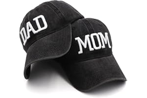 Hiwelove Chapeaux de fête des pères pour maman et papa - Chapeau brodé réglable - Cadeau pour les couples et les parents