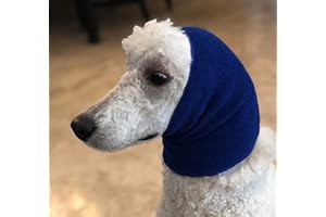 OVER THE MOON PET PRODUCTS Pet Hoodz für Hunde, Angstzustände, Fellpflege, Ohrenschützer, beruhigende Kapuze, Ohrenkompression, Haustier-Kapuzenpullover, Hunde-Ohrwickel, Blau