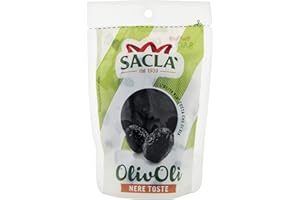 Saclà, OlivOlì, Olive Nere Toste, Ideali per Insalate e per Arricchire i Tuoi Piatti, Busta, 100g, Confezione da 24 pezzi