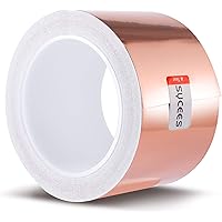 SYCEES 20M x 70mm EMI Kapton Tape Klebeband Selbstklebend Abschirmband Kupferfolie Kupferband Schneckenschutz