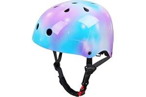 MHJY Casco Bici Bambino Casco Bicicletta Bambina Protezioni Della Testa per Skateboard Skate Moto Monopattino Regolabile per Ragazze e Raga