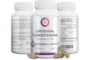 KEKA NATURALS Liposomal Turkesterone 2000mg Standardized to 20%, Ajuga Turkestanica, High Absorption, Strength & Muscle Building, No Additives, 60 Capsules