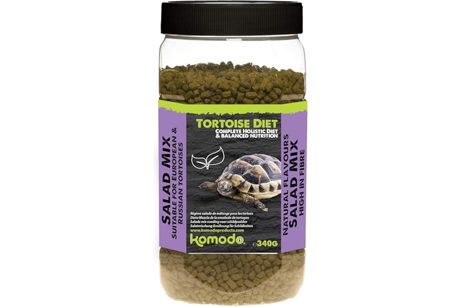 Komodo Complete Holistic Tortoise Diet, Salad Mix 340 g tub, may vary