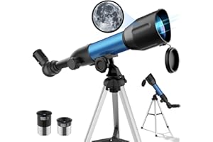 RUNPRISM Télescope Astronomique Enfant, 360/50mm HD pour Réfracteur Portable et Débutants, Observation des Étoiles, de la Lune et du Paysage, Cadeau Éducatif, Cadeaux de Noël