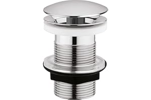 Edouard Rousseau Piletta per lavabo con scarico Libra, diametro 63 mm, certificato NF, senza trop Plein, Standard, finitura cromata