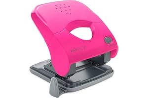 Rapesco 1527 X5-40ps Perforatrice 2-Trous à Moindre Effort, Capacité de 40 Feuilles, Rose Fuschia