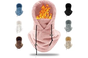 crazy bean Gorra Termico Invierno Pasamontañas Forro Polar Prueba de Vient Caliente Capucha Bufanda para Esquí Ciclismo