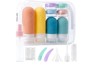 MARFOREVER Silikon Reiseflaschen Set, 16 Stück Reiseflaschen zum Befüllen 60/90ml Auslaufsichere Travel Bottles Reise Behälter BPA-frei Praktisches Reiseflaschen Set für Shampoo Lotion Duschgel